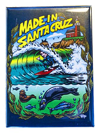 Magnet Made In Santa Cruz by Jimbo Phillips